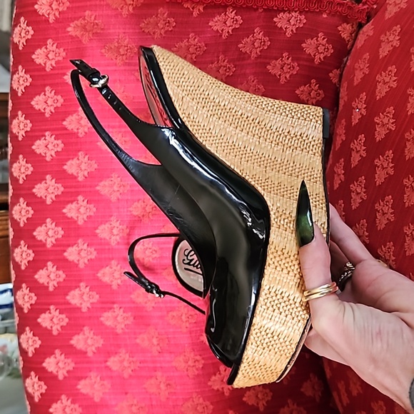 Gucci Leather Espadrilles Wedge Wedges - Picture 3 of 9